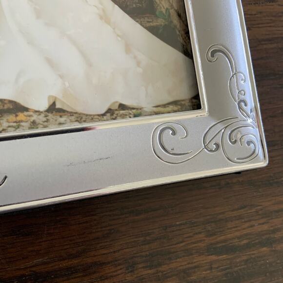 Hallmark Silver Double Photo Frame Wedding Rhinestone Hearts Two 5x7 - Picture 4 of 10